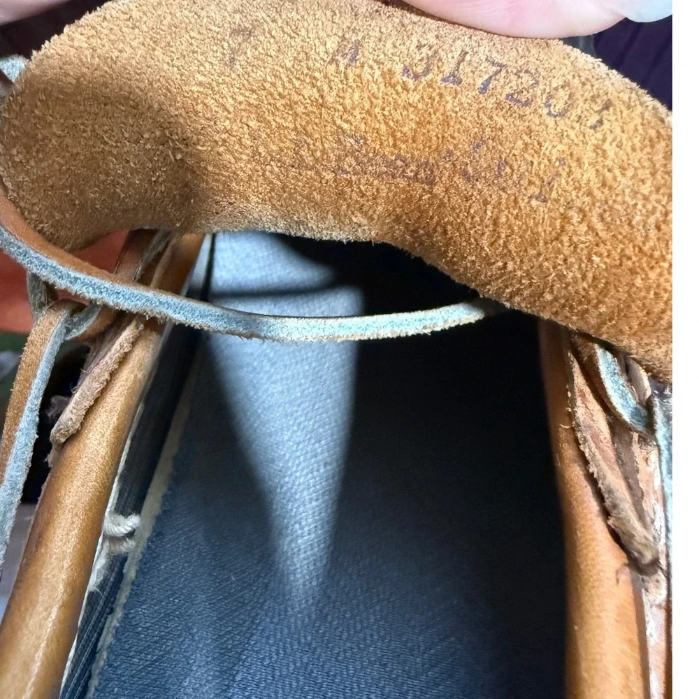 LL Bean Rubber Moc Bean Boots Brown Tan Leather Waterproof Shoes Womens 7 M